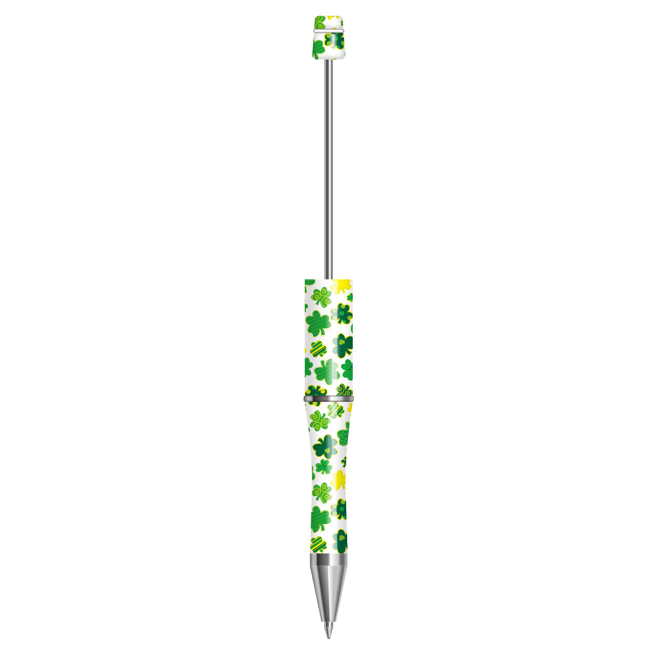 Wholesale Beadable Pens St. Patrick's Day Clover Plastic Pens DIY for Beaded